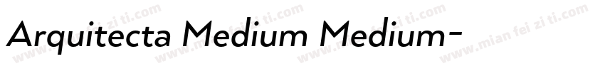 Arquitecta Medium Medium字体转换